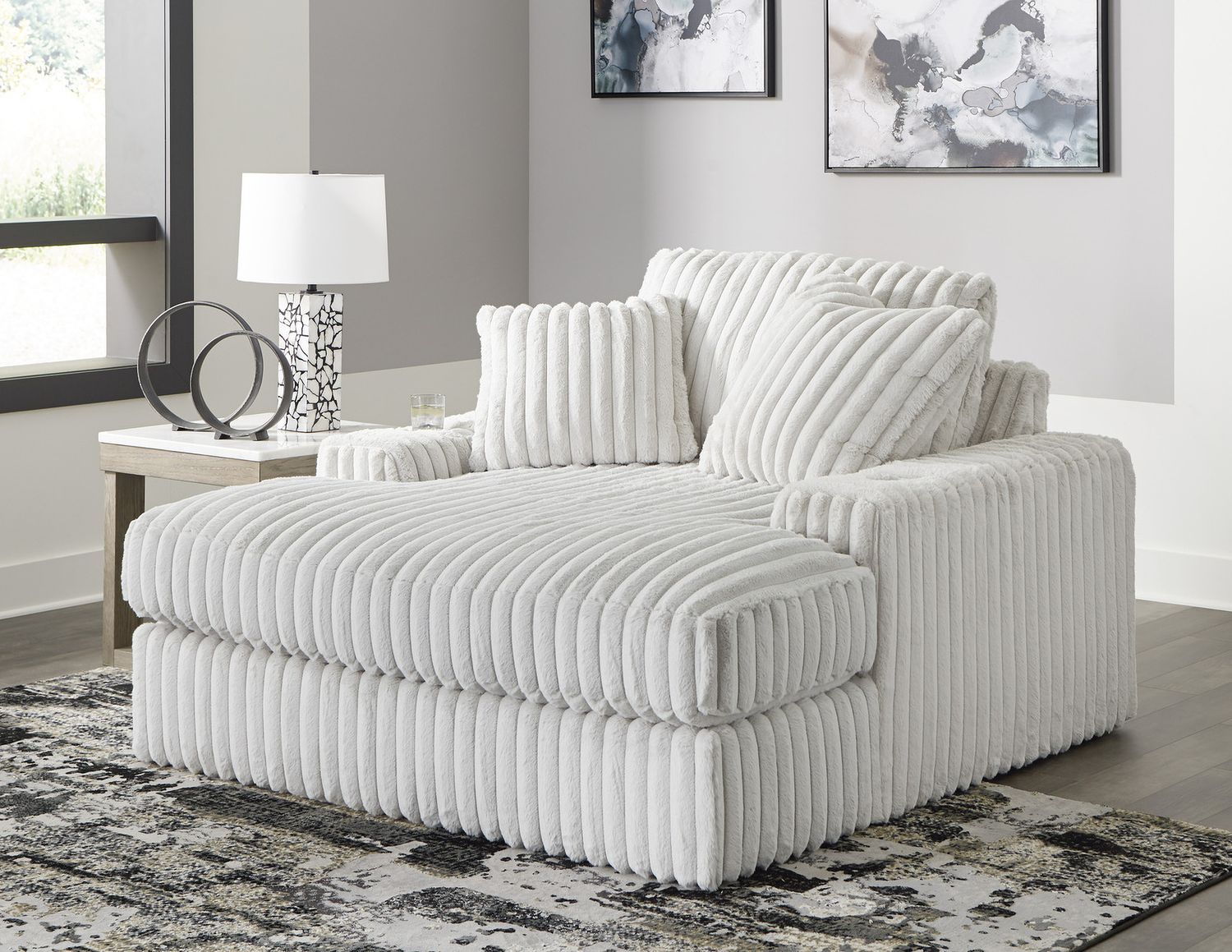 Stupendous 4-Piece Sectional with Double Chaise In Alloy 25903S5