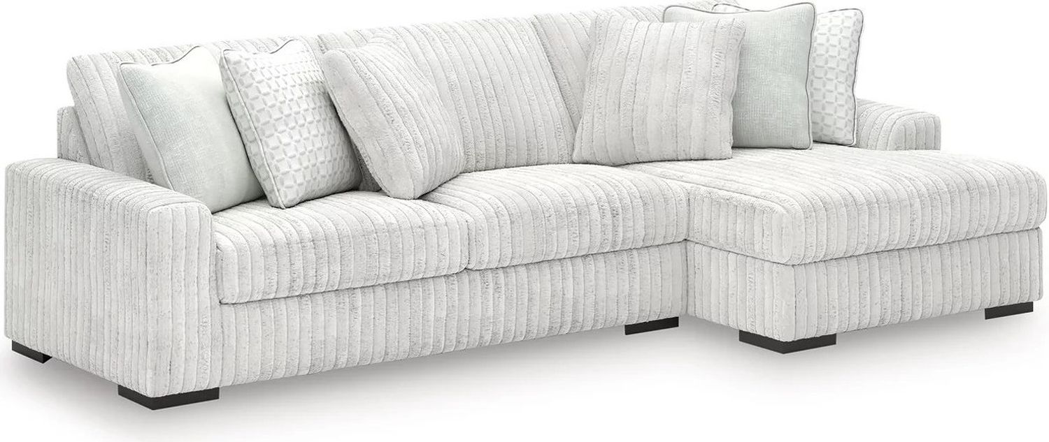 Stupendous 2-Piece Sectional with RAF Chaise In Alloy 25903S7