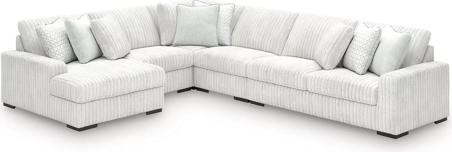 Stupendous 5-Piece Sectional with LAF Chaise In Alloy 25903S8