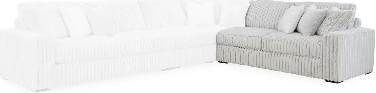 Stupendous 5-Piece Sectional and Ottoman In Alloy 25903U2