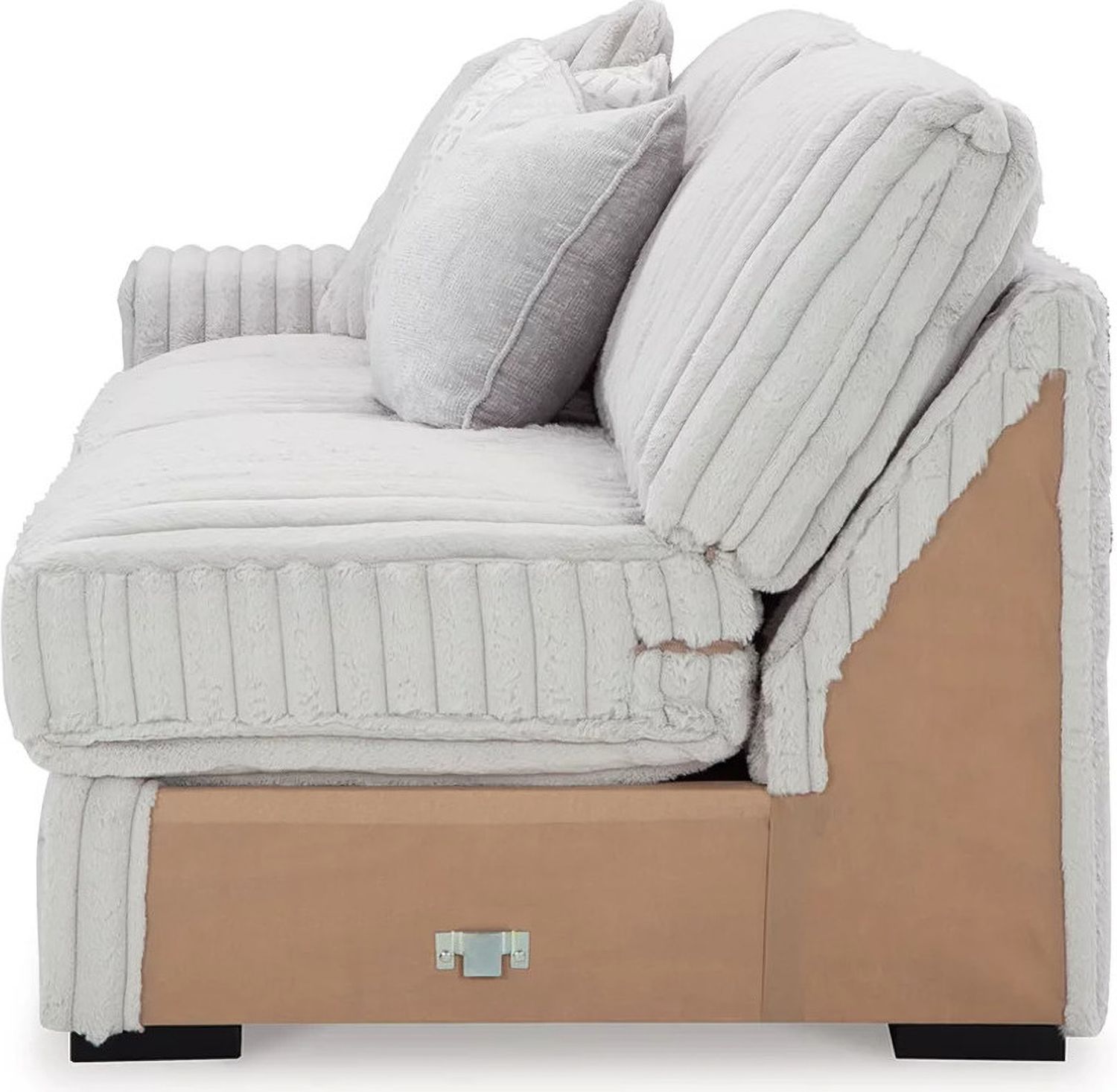 Stupendous 3-Piece Sectional and Ottoman In Alloy 25903U6