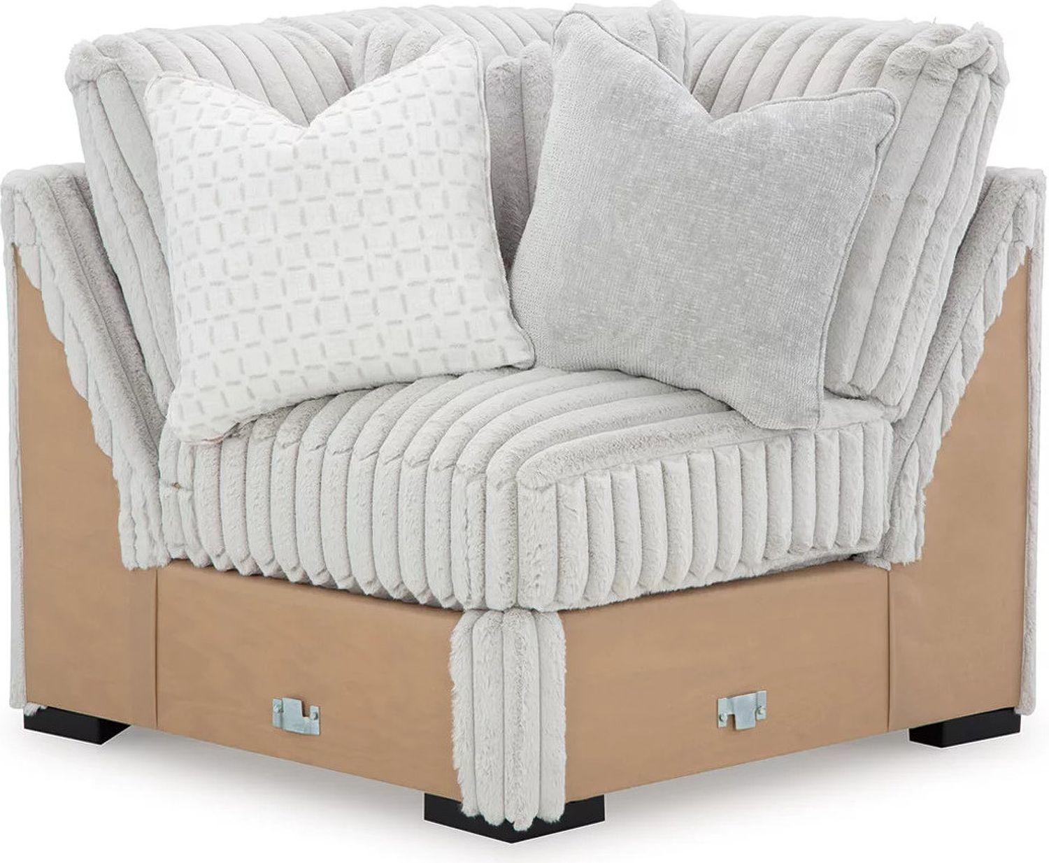 Stupendous 3-Piece Sectional and Ottoman In Alloy 25903U6