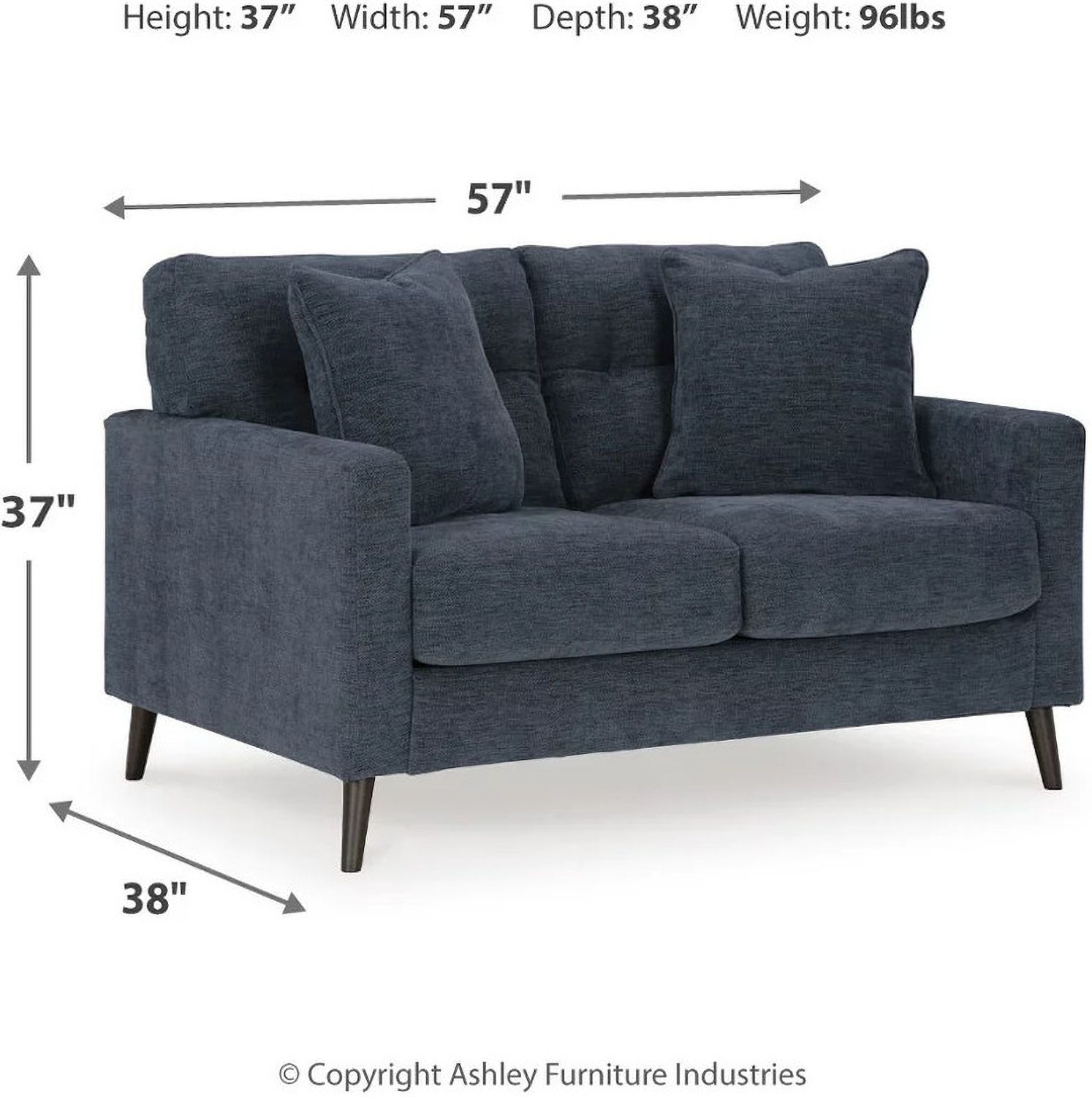 Bixler Loveseat In Navy 2610635