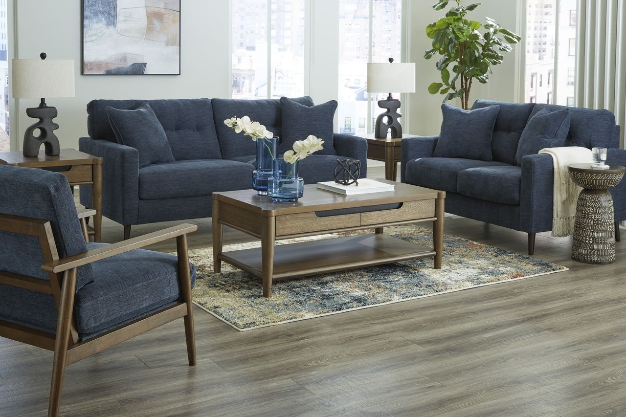 Bixler Loveseat In Navy 2610635