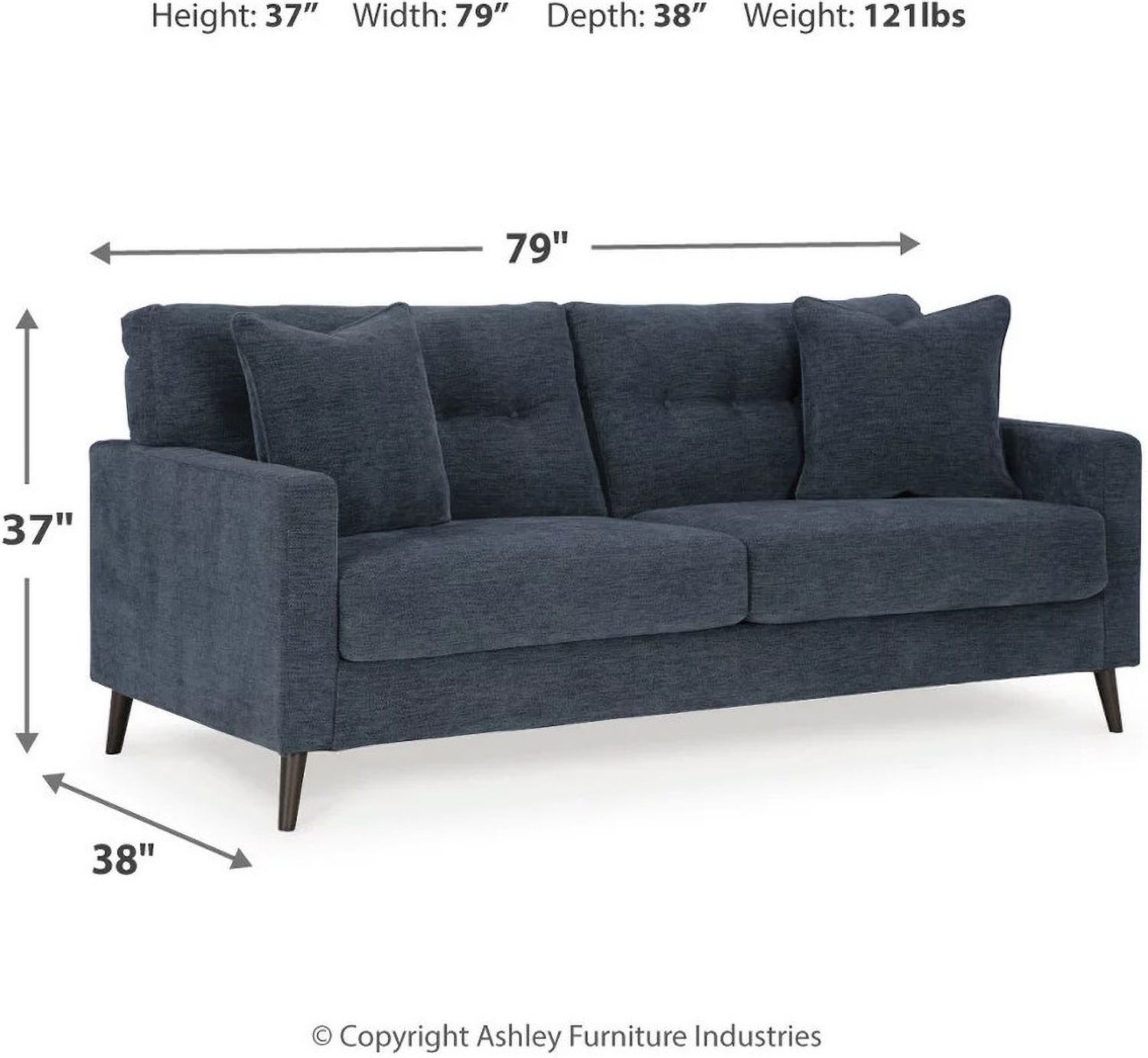Bixler Sofa In Navy 2610638