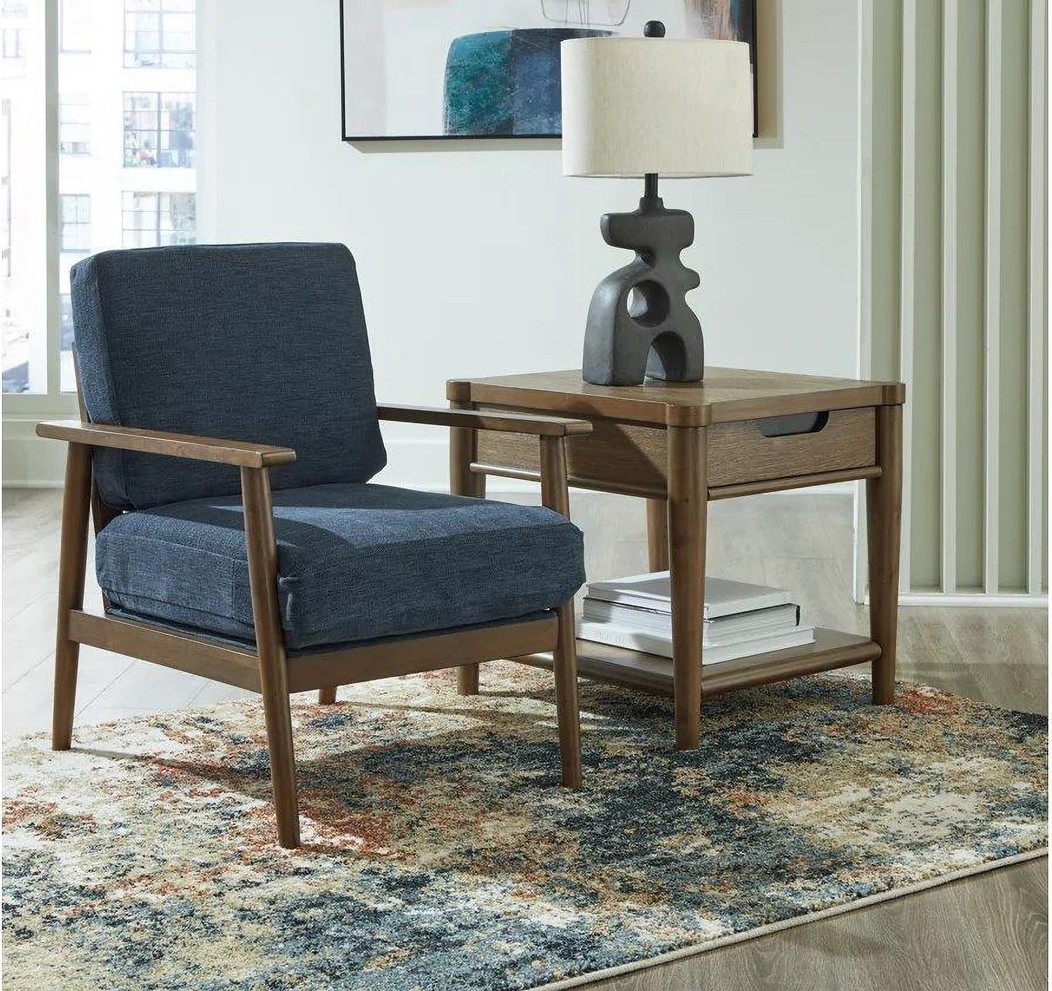 Bixler Accent Chair In Navy 2610660