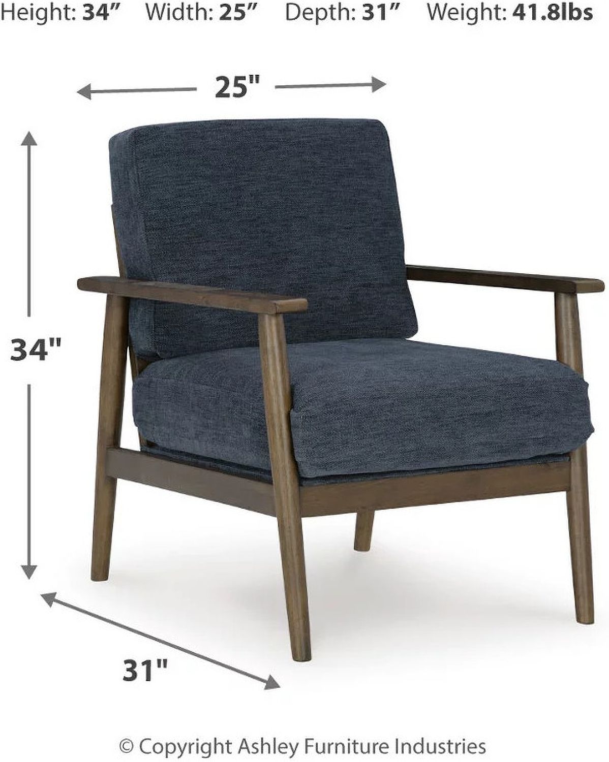 Bixler Accent Chair In Navy 2610660