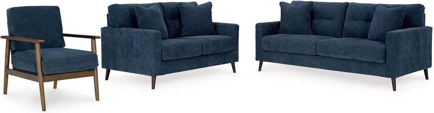 Bixler Living Room Set In Navy 26106U1
