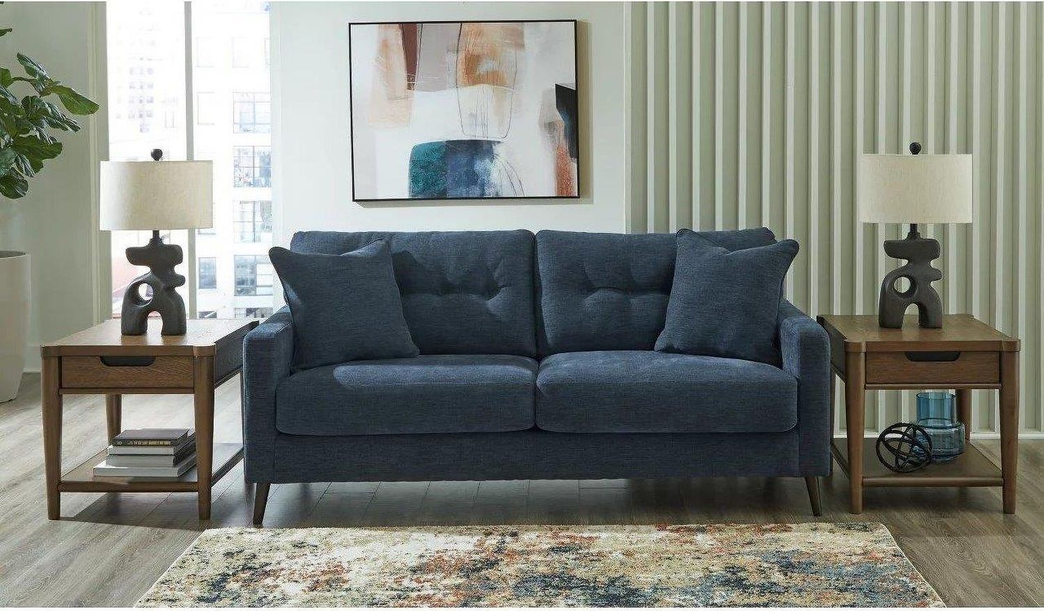 Bixler Living Room Set In Navy 26106U1