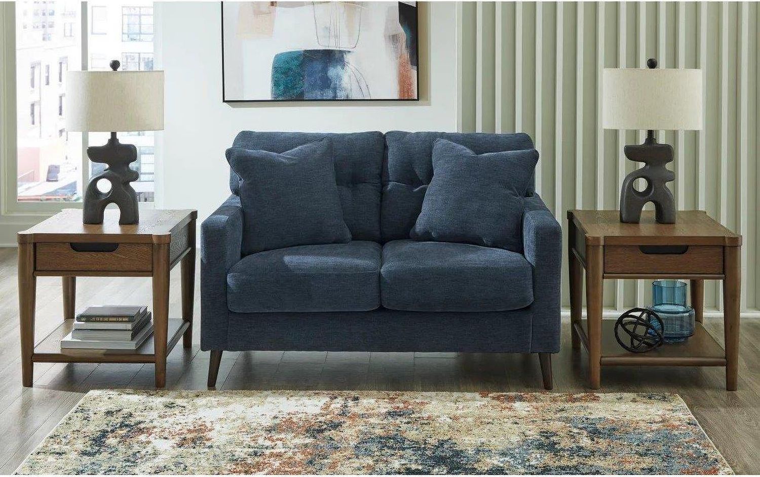 Bixler Living Room Set In Navy 26106U1