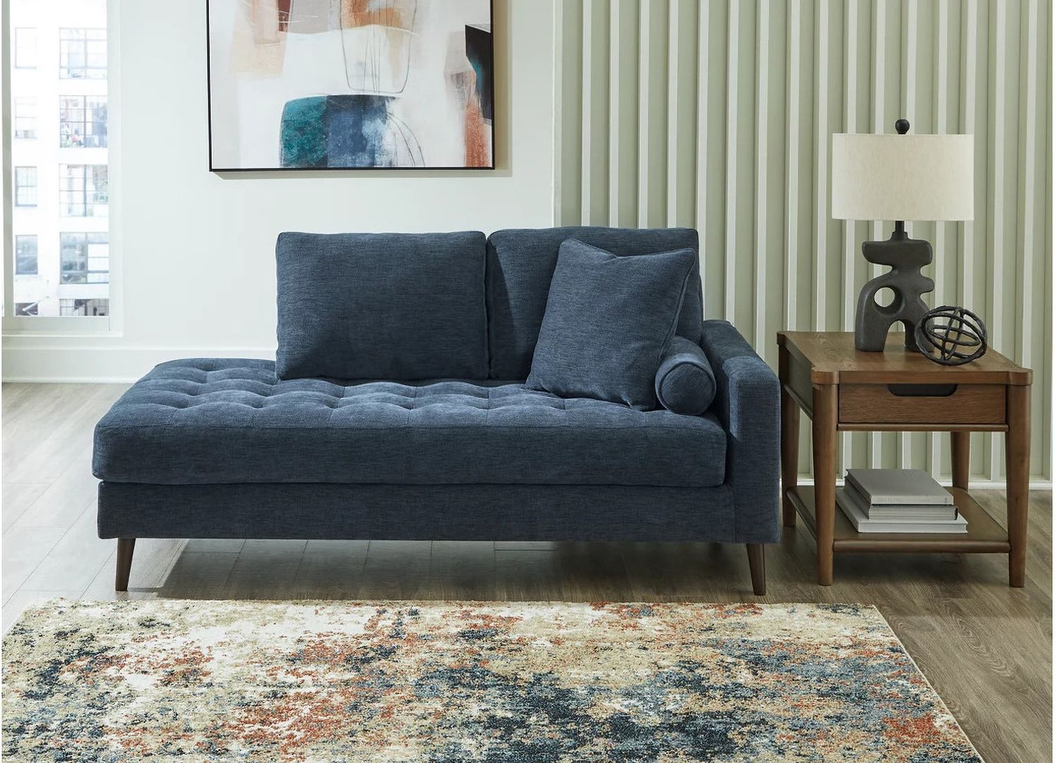 Bixler Living Room Set In Navy 26106U1