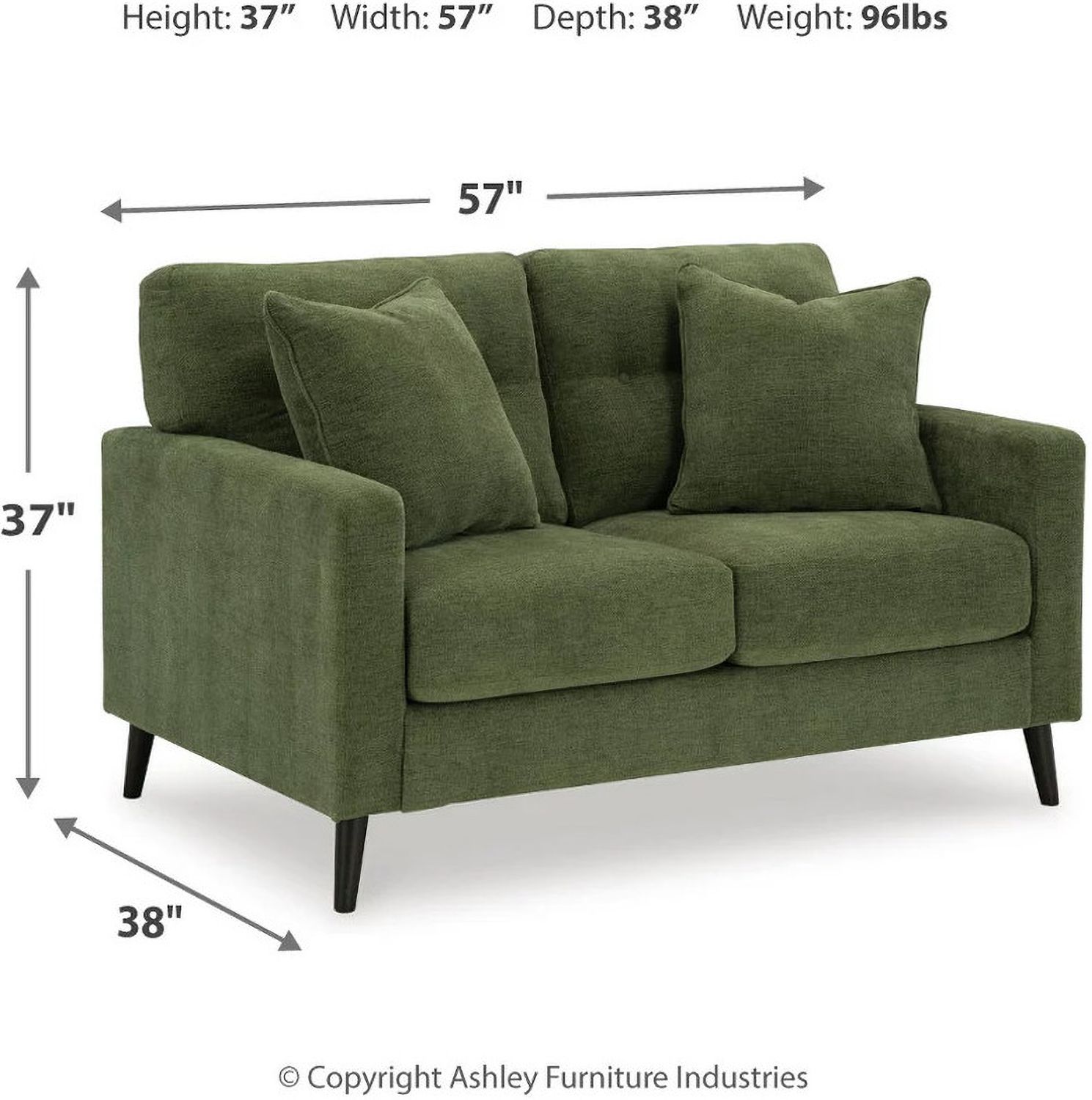 Bixler Loveseat In Olive 2610735