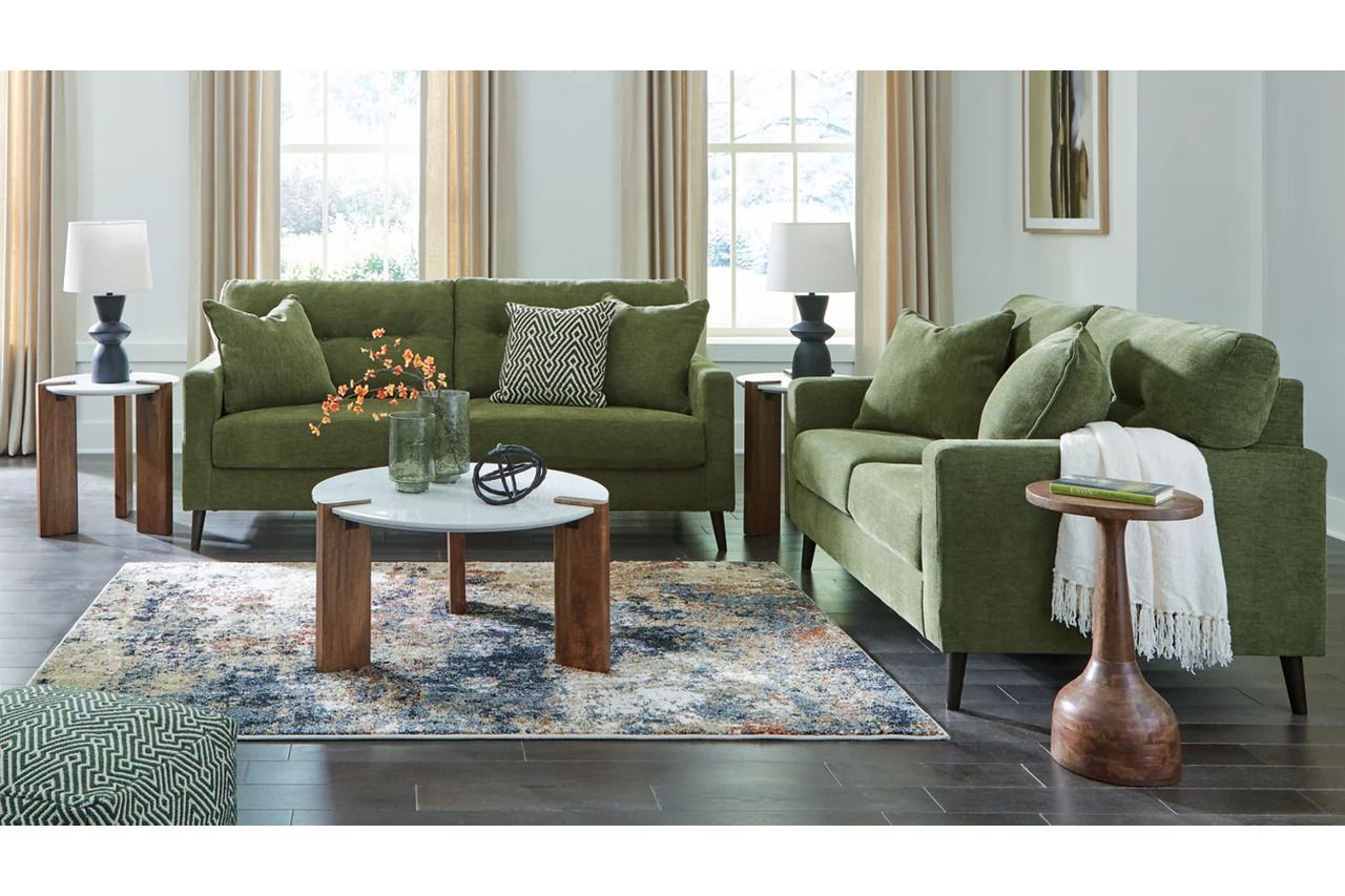 Bixler Living Room Set In Olive 26107U1