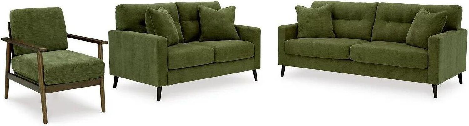 Bixler Living Room Set In Olive 26107U1