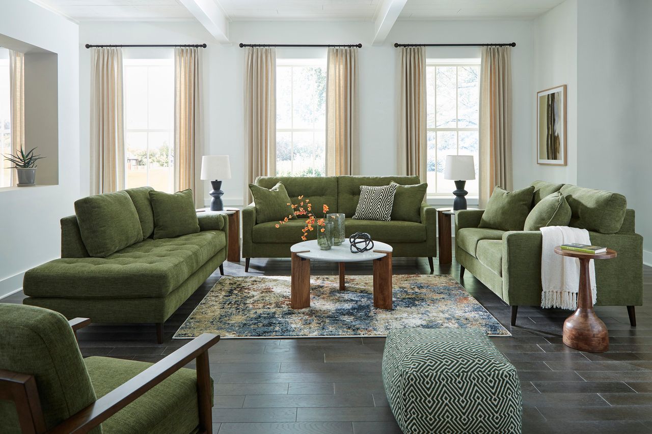 Bixler Living Room Set In Olive 26107U1