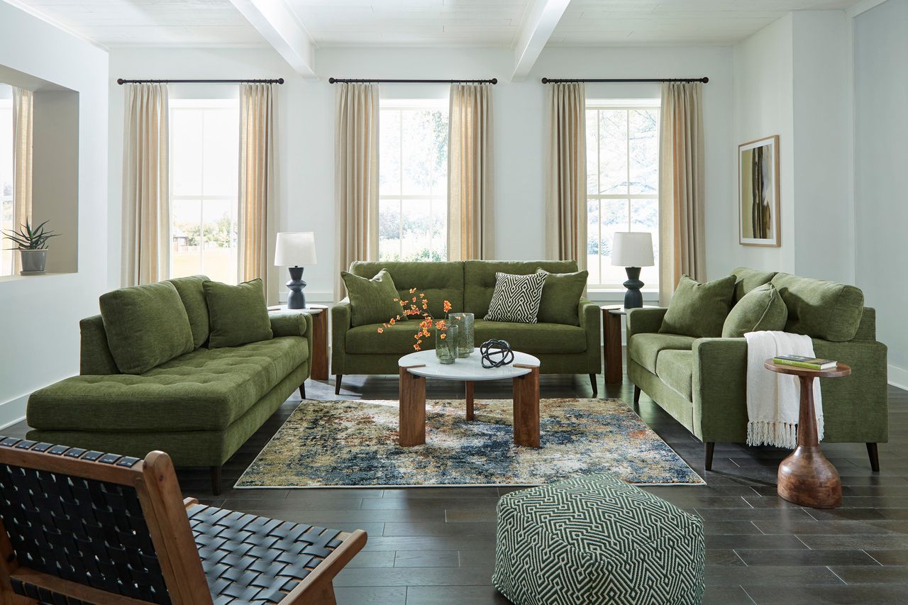 Bixler Living Room Set In Olive 26107U1