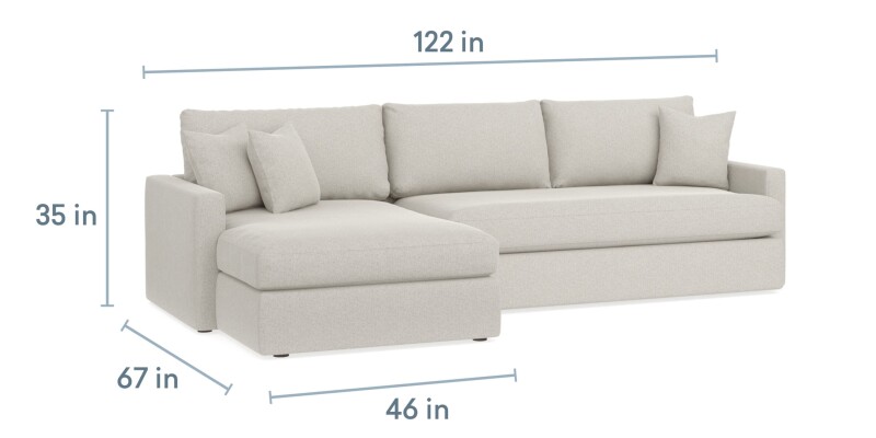 Allure Track Arm Bench Seat Chaise Sectional 2611BLCSECTFCFC22219LOUNGE
