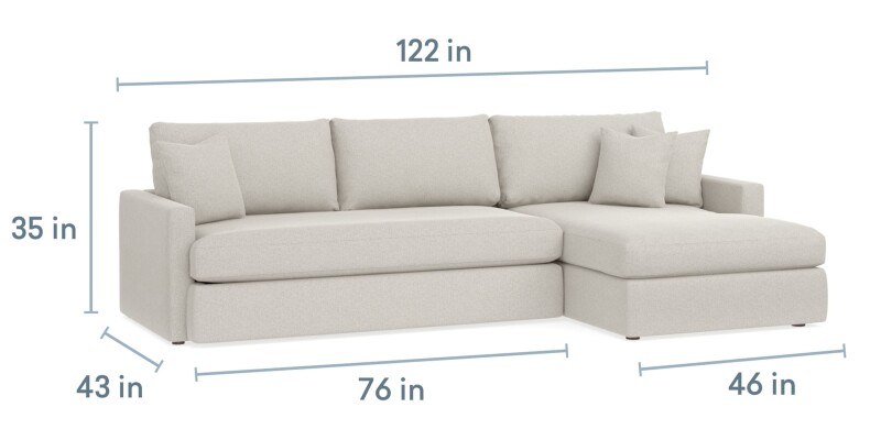 Allure Track Arm Bench Seat Chaise Sectional 2611BRCSECTFCFC22211SUPPORT
