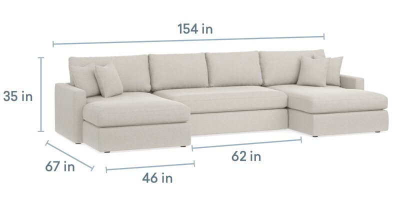 Allure Track Arm Bench Seat U-Shaped Sectional 2611BUCSECTFCFC22211SUPPORT