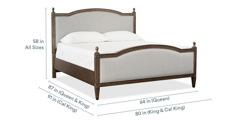 Charlotte Upholstered Bed with Footboard 2611K173