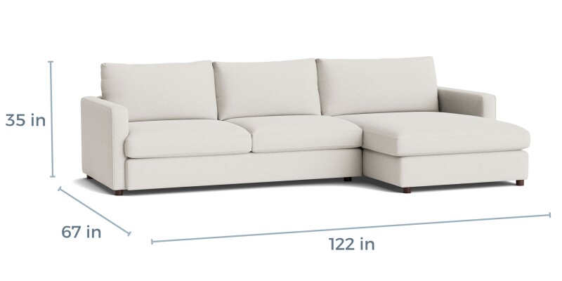 Allure Track Arm Chaise Sectional 2611RCSECTFC
