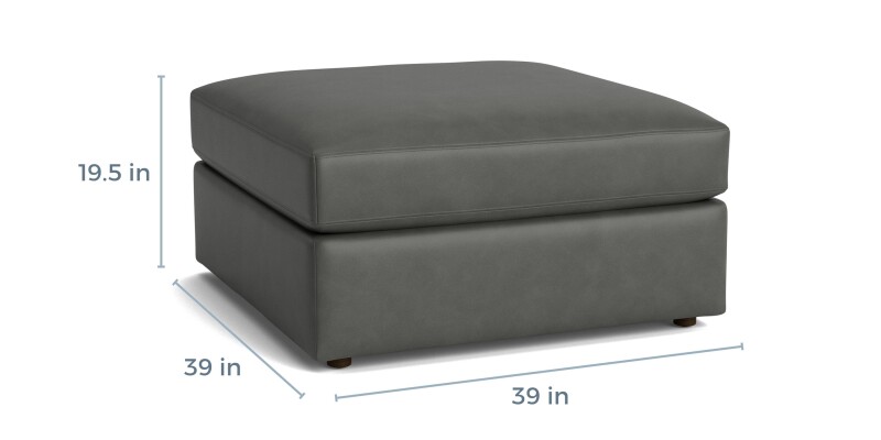 Beckham Leather Ottoman 267600L52
