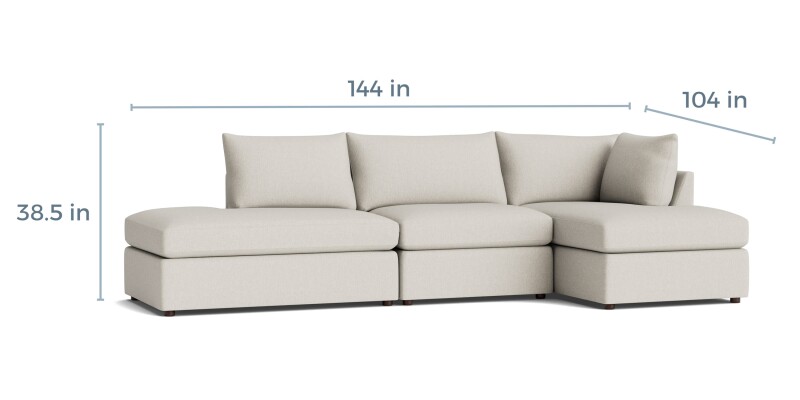 Beckham Bumper Modular L-Shaped Sectional 2676CBSECTFC