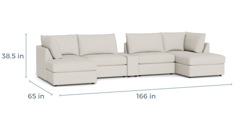 Beckham Modular Double Chaise Sectional 2676CDCSECTKIT24
