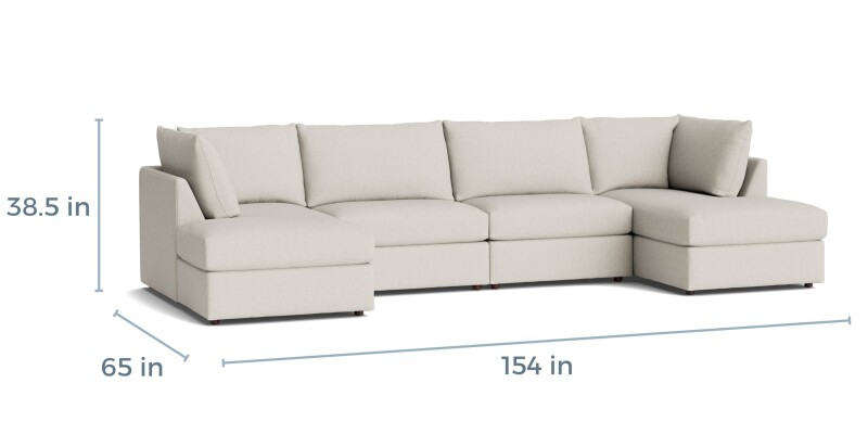 Beckham Modular Double Chaise Sectional 2676CDSECTFC