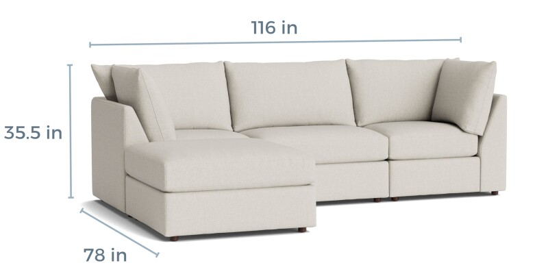 Beckham Modular Sofa with Ottoman 2676CSECTFC