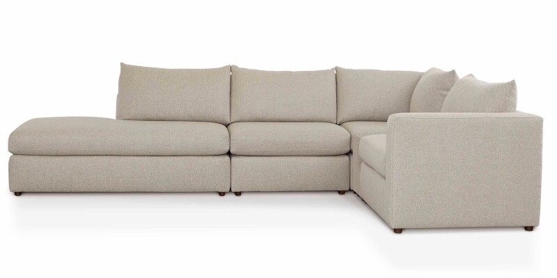 Beckham Bumper Modular Sectional with Console 2676CSECTLBFC