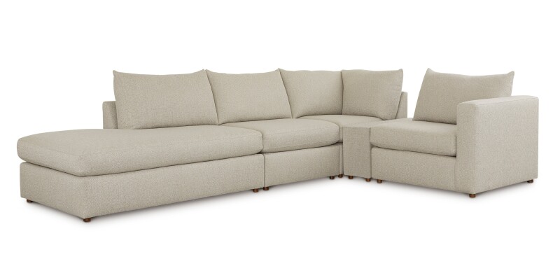 Beckham Bumper Modular Sectional with Console 2676CSECTLBKIT35