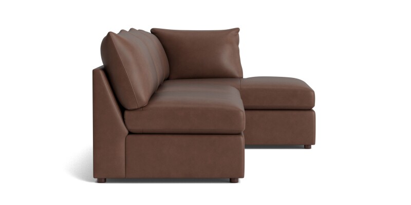 Beckham Leather Modular Chaise Sectional Sofa 2676CSECTLRKIT52