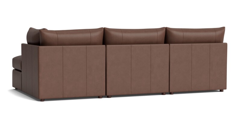 Beckham Leather Modular Chaise Sectional Sofa 2676CSECTLRKIT59
