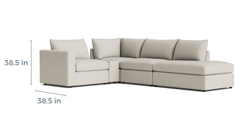 Beckham Bumper Modular Sectional with Console 2676CSECTRBFC