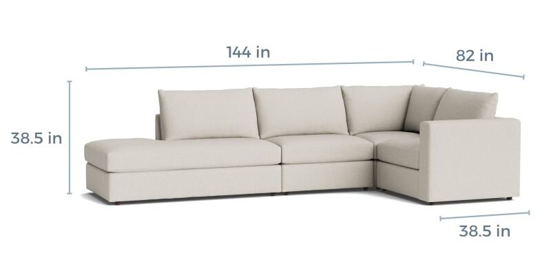 Beckham Bumper Modular L-Shaped Sectional 2676LSECTBWKIT27