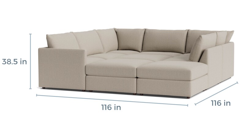 Beckham Thin Track Arm Modular Pit Sectional 2676PSECTFC0