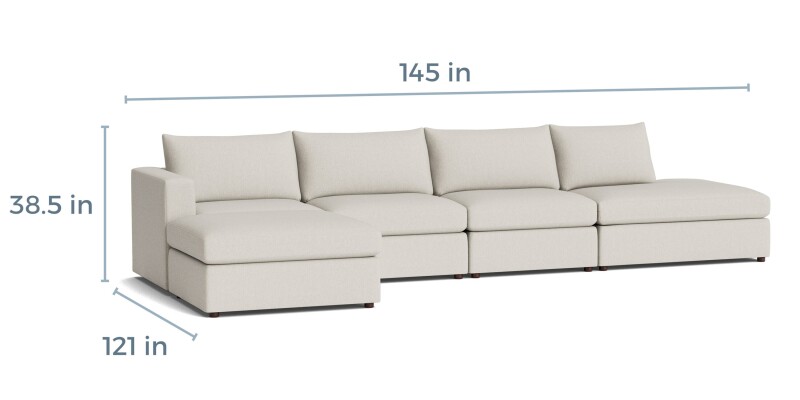 Beckham Bumper Modular L-Shaped Sectional 2676RBSECTWFC