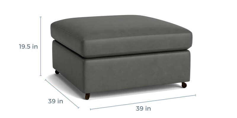 Beckham Leather Ottoman 2676S2L52