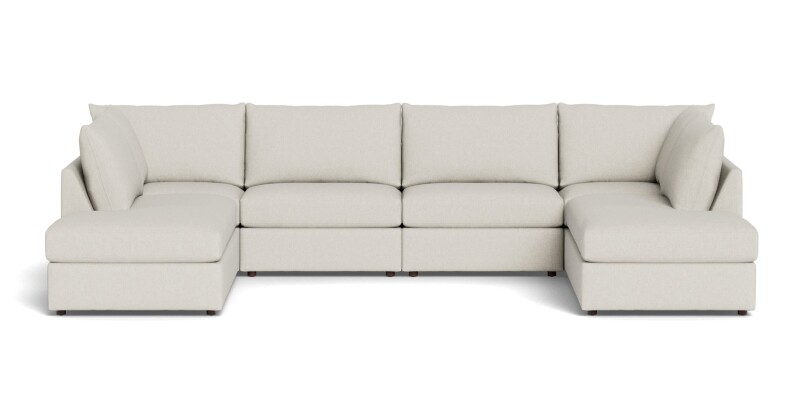 Beckham Bumper Modular U-Shaped Sectional 2676USECTBKIT28