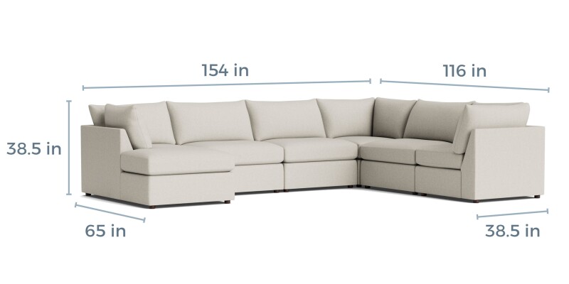 Beckham Modular U-Shaped Sectional 2676USECTLKIT25