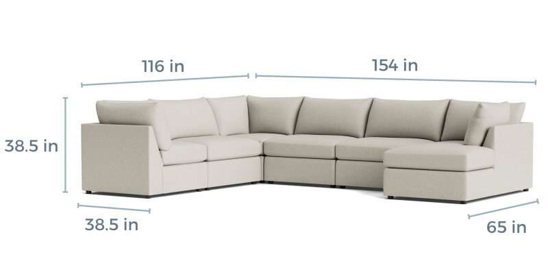 Beckham Modular U-Shaped Sectional 2676USECTRFC