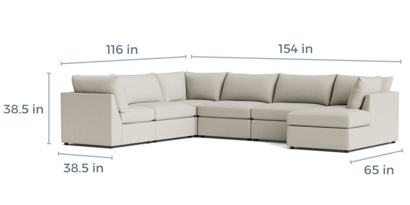 Beckham Modular U-Shaped Sectional 2676USECTRKIT32