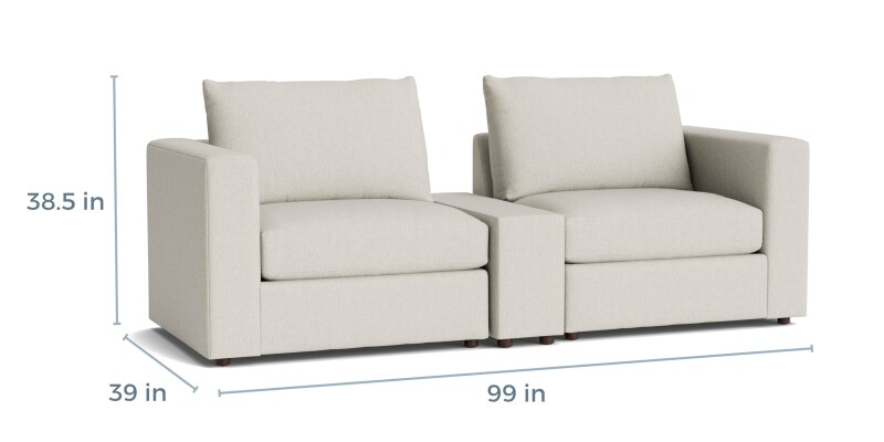Beckham Track Arm Modular Sofa 2676WACSOFAKIT28