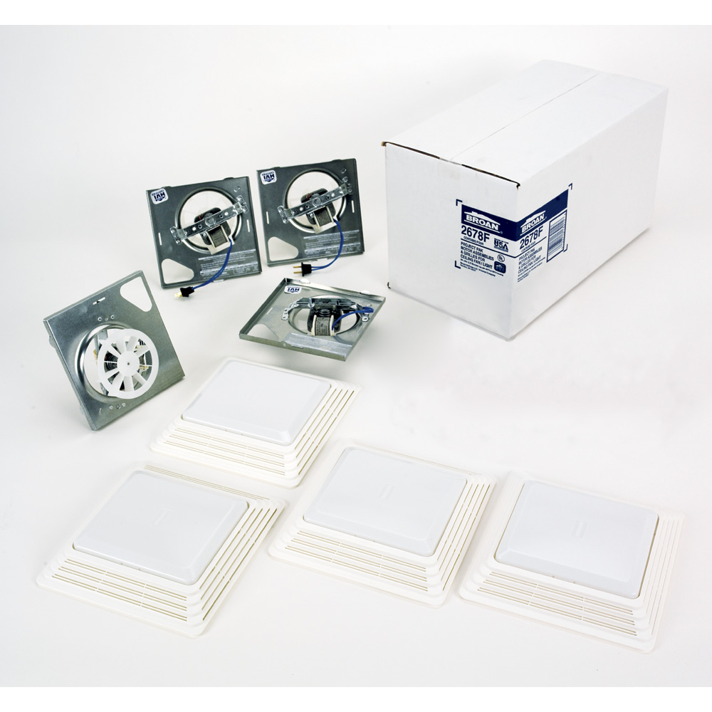 50 CFM Ventilation Fan/Light Finish Pack, 2.5 Sones 2678F