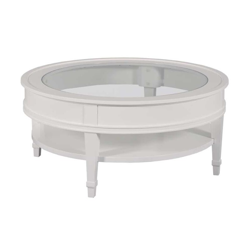 La-Z-Boy Structure Round Coffee Table White 267911 Picture 1