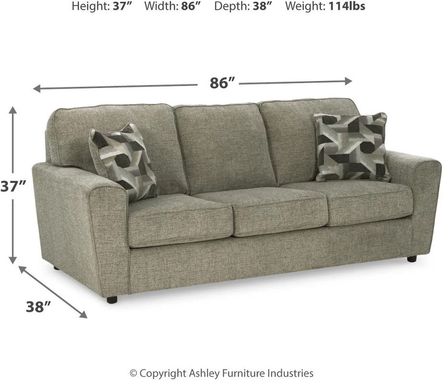 Cascilla Sofa In Pewter 2680538