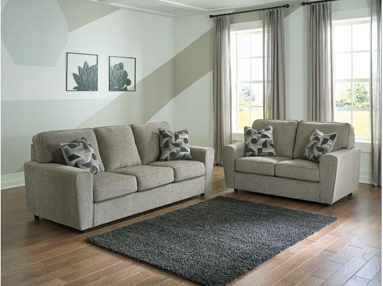 Cascilla Living Room Set In Pewter 26805U1