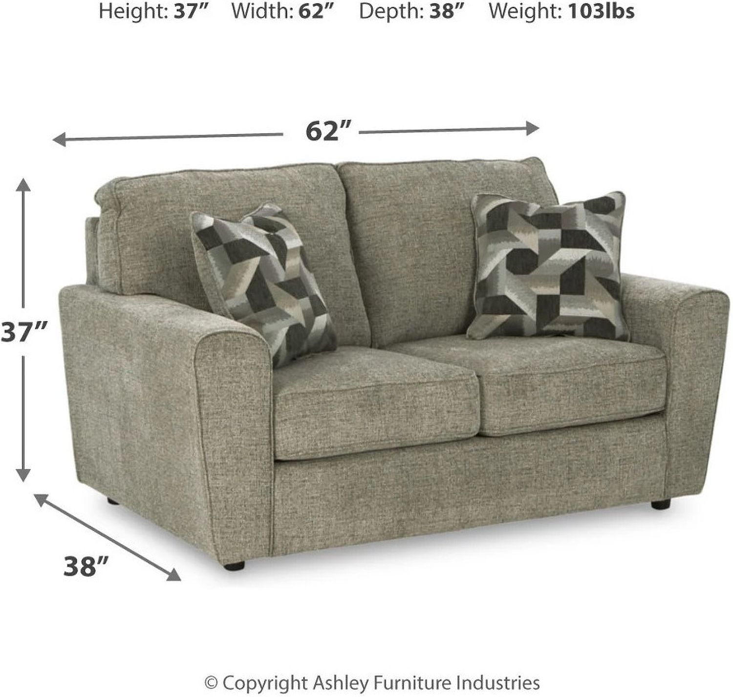 Cascilla Living Room Set In Pewter 26805U1