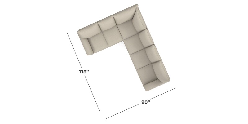 Alexander Roll Arm L-Shaped Sectional 2712LSECTLFCFC18719LOUNGE